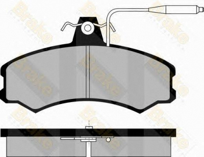 BRAKE ENGINEERING pa362 -  Комплект тормозных колодок, дисковый тормоз